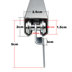 Polea deslizante de acero galvanizado/nylon de 1.5 mm - Poleas modernas para cocina exterior, baño, gimnasio, lona de camión, puerta de madera - Duraderas - Product Image 4
