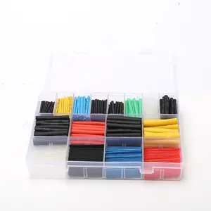 580pcs Electrical Insulation Heat Shrinkable Sleeve Color Wire Protective Hot Melt Box Set for House Wiring