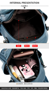 Sac à dos en cuir PU souple pour femmes, sacs à bandoulière de créateur pour femmes, nouveaux sacs d'école pour adolescentes, sacs à dos pour femmes - Product Image 5