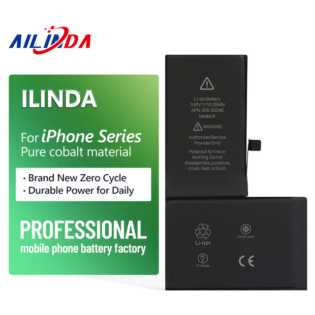 Ilinda Wholesale Replacement Mobile Phone Battery for iPhone X Lithium-ion Battery