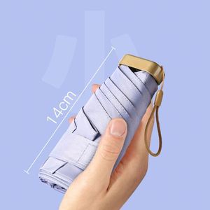Wholesale Bulk <b>Pocket</b> Portable Small Pouch Folding Custom Printing Logo Uv Protection and Rain Mini Umbrella With Case - Product Image 2