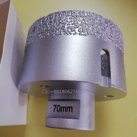 Forets diamantés brasés sous vide Likai Lkb M14 de 6 mm à 70 mm, finition oxyde noir, pour le perçage du granit, du marbre et de la maçonnerie, 60 mm