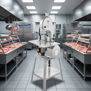 Segatrice a nastro commerciale 1800W in acciaio inox per prodotti carnei Modello D0100HRSQP8 - Product Image 2