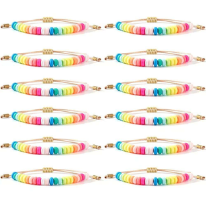 Pulseras de Cuentas de Cerámica de Colores Dulces, Estilo Bohemio, Geométrico, de Moda, para Mujer, Lindas, para Bodas, Fiestas de Verano, <span class=keywords><strong>Amistad</strong></span> - Product Image 4