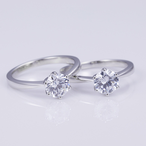 MS-533 taglio rotondo AAA AAAAA CZ pietra su misura 925 argento anello solitario - Product Image 3