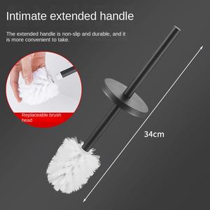 <span class=keywords><strong>Brosse</strong></span> de toilette cylindrique en acier inoxydable de type sol YOTO avec base, fixation murale, sans angle mort, ensemble par Jianghu Exchange - Product Image 3