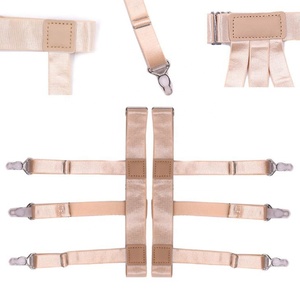 <span class=keywords><strong>Porte</strong></span>-jarretelles réglables pour hommes, <span class=keywords><strong>porte</strong></span>-jarretelles en nylon antidérapant de couleur peau, jarretière de chemise pour hommes - Product Image 2