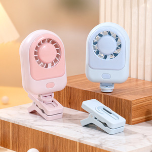 Portable <b>Mini</b> Clip On <b>Fan</b> <b>Usb</b> Rechargeable 2W DC Motor Button Control Hands Free Desk Use - Product Image 4