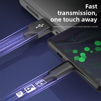 Câble de charge rapide USB-A vers Type C avec gaine tressée, longueur 1m 2m 3m, transfert de données haute vitesse pour iPhone, MacBook, Samsung, HUAWEI