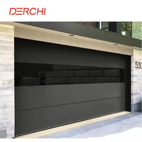 Porte de garage sectionnelle en aluminium standard australien, porte automatique, portes de garage en verre avec ou sans cadre, garage sans cadre