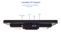 Écran tactile capacitif sensible de 15 pouces pour terminal de point de vente, utilisation professionnelle, VGA