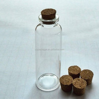Mini bouteille de souhait en verre transparent avec Logo personnalisé, pot de rangement avec bouchon en liège, 5ml, 10ml, 15ml, 20ml, 25ml, vente en gros