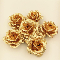 Bros Pin Mawar Emas 24K 5cm 6.5cm 8cm dengan Kotak Hadiah Sertifikat Buatan Tangan untuk Pernikahan Valentine Mewah