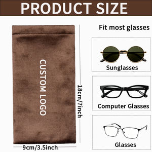 מזרחה שמש חמה oem קטיפה לבנה 9*18 ס "מ קפיץ משקפיים מרופד באיכות גבוהה לסחוט משקפי שמש ניידים - Product Image 2