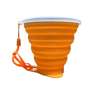<strong>Collapsible</strong> Silicone Folding Water <strong>Cup</strong> Travel <strong>Cup</strong> Folding Camping <strong>Cup</strong> With Lids - Product Image 3