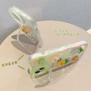 Flower Design Girls Pretty Crystal Cute para iPhone 15 14 13 12 11 pro Max funda con soporte <span class=keywords><strong>Invisible</strong></span> - Product Image 2