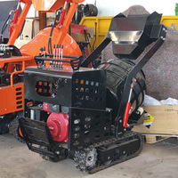 Mini bétonnière autochargeante de 200 L, compacte, sur chenilles, entièrement hydraulique, avec moteur diesel Euro 5 pour la construction