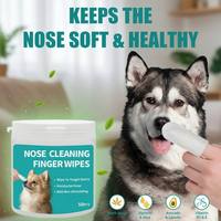 Toallitas para la Nariz de Perros para Aliviar la Irritación, 90g, Spunlace Grueso con Glicerina, 50 Unidades para Dueños de Tiendas y Marcas de Mascotas