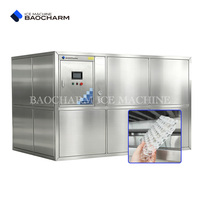 Machine à glace industrielle refroidie à l'eau BAOCHARM 5 tonnes avec réfrigérant R404A et emballage automatique pour cave à vin