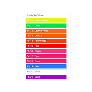 Los pigmentos fluorescentes TKPS se aplican a las tintas de huecograbado, plastisoles <span class=keywords><strong>plv</strong></span>, recubrimientos de papel, tintas de pantalla de PVC y crayones - Product Image 1