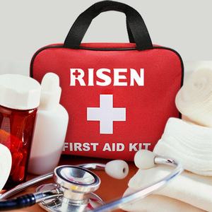 Bolsa médica de tela Oxford, botiquín de primeros auxilios portátil rojo, almacenamiento para acampar al aire libre, uso doméstico, correa doble - Product Image 3