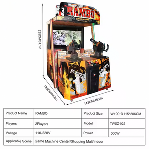 Haute qualité 55 pouces LCD <span class=keywords><strong>Rambo</strong></span> jeux de tir simulateur 2 joueurs en acier inoxydable Machine de jeu d'arcade avec <span class=keywords><strong>1</strong></span> an de garantie - Product Image 6