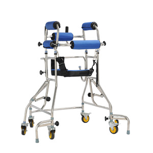 Déambulateur vertical en acier inoxydable réglable en hauteur pour enfants et adultes avec frein en U, capacité 300 lb - Product Image 3