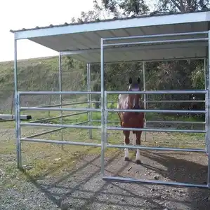 6 feet high horse shelter 3 side covered livestock shed and shadow