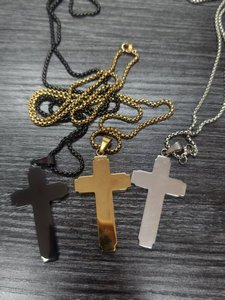 Jésus Crucifix Seigneurs Prière Basé Sur La Foi Christian <span class=keywords><strong>Bible</strong></span> Croix Mâle En Acier Inoxydable Religieux Pendentif De Mode Bijoux Colliers - Product Image 4