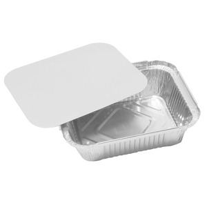 Aluminium foil tray pan lunch box custom food packing disposable small packaging container