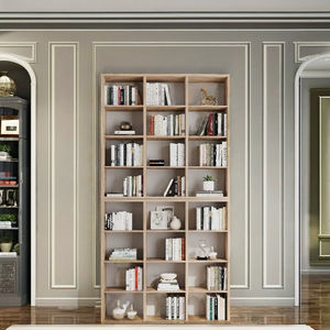 Bibliothèque Imre en pin atlantique à 24 étagères réglables, design moderne nordique minimaliste pour la maison et le bureau - Product Image 6