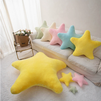 Coussin Étoile INS Nordic Kawaii en Peluche Ultra Douce Effet Vison Couleur Crème, Coussin Rembourré Cœur de Fille, Anti-Stress, Décoration Maison, Cadeau