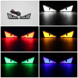 Mini projecteur de lentille, feux de décoration de voiture, clignotants, feux arrière, yeux de démon dynamiques, feux de décoration automobile - Product Image 4