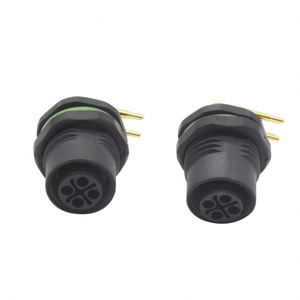 Westsam M12 Connecteur 4 broches femelle à angle droit S Code Din Montage sur panneau Connecteurs Eurofast industriels pour applications d'alimentation PC - Product Image 1