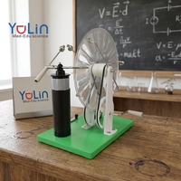 Elektrostatischer Generator, Demonstrationswerkzeug für Physik aus Kunststoff, 14x14cm, Silber, 800g, Anpassbar für Lehrmittel, Bildung, Kinderlabor
