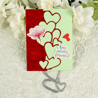 AAGU metallo taglio Die Scrapbook in rilievo Album carta d'invito decorazione cuore per il giorno di san valentino Scrapbook Craft taglio Die
