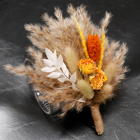 G87 Décoration de gâteau de mariage de Noël personnalisée et personnalisée Fournitures de fête d'anniversaire avec décorations de pampas séchées et de feuilles