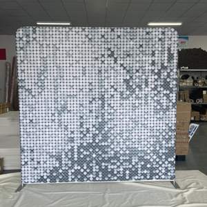 8 ft Tension <span class=keywords><strong>Tissu</strong></span> Portable Pop up Toile de Fond Salon Présentoir Exposition Mur <span class=keywords><strong>Banne</strong></span> - Product Image 2