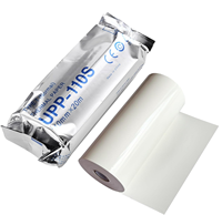 Papel Térmico para Impresora UPP-110S de 110 mm x 20 m, de Una Sola Capa, para Impresora de Recibos, Blanco