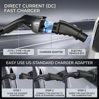 Adaptateur CCS1 vers GB/T 250A 1000V DC pour charge rapide de véhicules électriques, convertisseur de chargeur EV IP54 pour voitures électriques chinoises BYD NIO, Amérique du Nord, Mexique, États-Unis