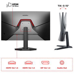 Moniteur PC KOORUI 24 pouces 165 Hz 1080p 1 ms, IPS 99 % Gamut de couleurs sRGB, Adaptive Sync, cadre ultra-fin, FHD 1920x1080, <span class=keywords><strong>DisplayPort</strong></span> - Product Image 6