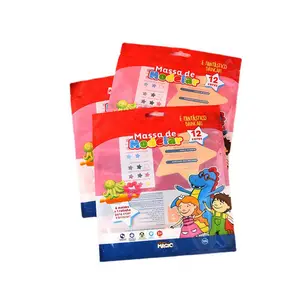 Tas balon dekorasi Logo kustom kantong kemasan segel tiga sisi hadiah tas plastik cetak mainan anak-anak dengan lubang gantung
