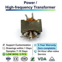 Transformateur de puissance haute fréquence avec blindage en feuille de cuivre, bande de cuivre et noyau en ferrite pour onduleur solaire et chargeur