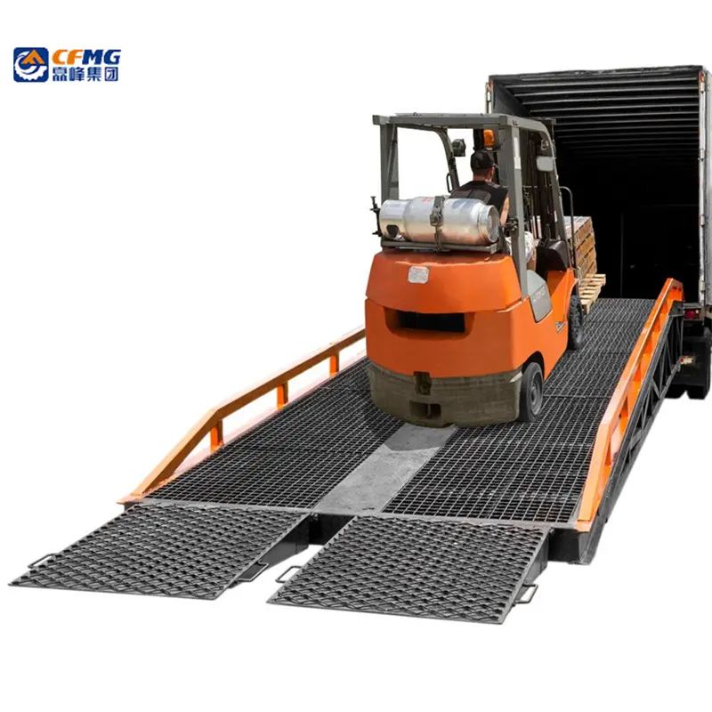 Hareketli yükleme haznesi rampaları/kamyon taşınabilir yükleme rampası/mobil forklift çelik konteyner rampası