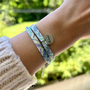 <span class=keywords><strong>Bracelet</strong></span> mariage bijou prénom personnalisable <span class=keywords><strong>Bracelet</strong></span> médaillon liberté personnalisé pour femme - Product Image 5