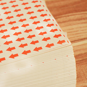 สติกเกอร์กระดาษแข็งกันน้ำแบบลอกและติด สี<span class=keywords><strong>แดง</strong></span> ลายลูก<span class=keywords><strong>ศร</strong></span> สำหรับการตรวจสอบคุณภาพในโรงงานและทำเครื่องหมายสิ่งที่ผิดปกติ - Product Image 1