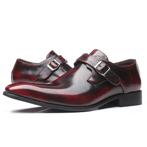 Nuove <span class=keywords><strong>Scarpe</strong></span> Casual da Uomo di Lusso Traspiranti Stile Inglese, <span class=keywords><strong>Scarpe</strong></span> in Pelle Traspiranti con Tacco Basso e Fibbia, <span class=keywords><strong>Scarpe</strong></span> Eleganti da Cerimonia - Product Image 2