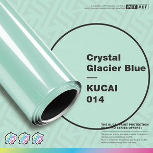 Nouveau film de protection de carrosserie de voiture en PET anti-rayures, changeant de couleur, résistant aux UV, avec finition super brillante, bleu <span class=keywords><strong>glacier</strong></span> cristallin - Product Image 2