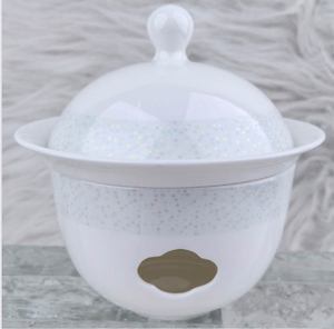 Service de table en porcelaine fine 45% de haute qualité, décor à pois colorés, vaisselle de luxe en céramique avec bordure dorée à la main pour hôtels, restaurants et banquets - Product Image 4