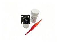 Connecteur circulaire étanche D38999/20WB04SB, 19 broches, à sertir, en alliage d'aluminium nickelé, IP67, prise aviation
